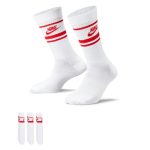3-Pack Dri-FIT Everyday Essential Socks - White/University Red