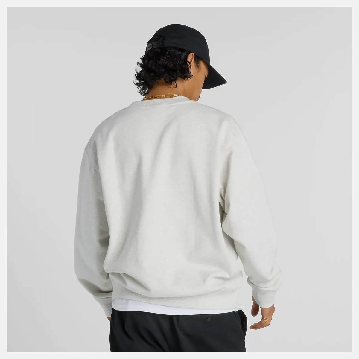 French Terry Crew - Oatmeal Heather - Bild 3