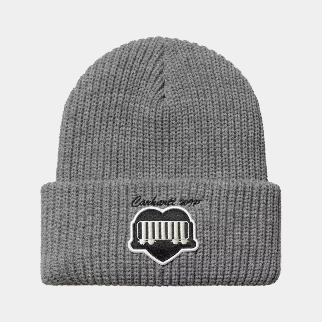 og heart train beanie grey heather 396 2