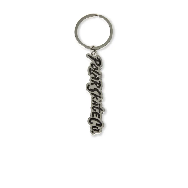 Key Chain Surf Logo - Silver / Black