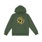 Youth Hand Dot Front Hood - Dark Moss