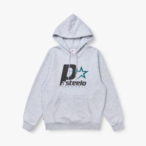 P STEELO HOODIE - HEATHER GREY / BLACK