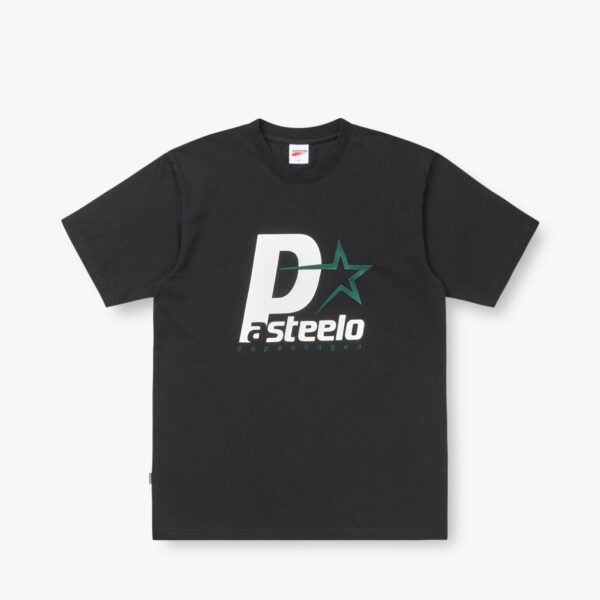 P STEELO TEE - BLACK / WHITE