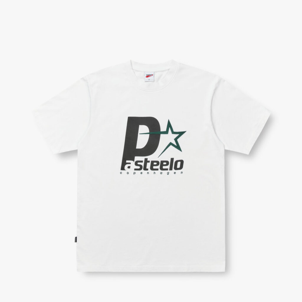 P Steelo Tee White Dark Teal 1