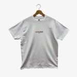 Burgundy Script Tee - White