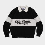 Menton Knitted Polo - Black/Ivory