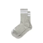 Rib Socks Happy Sad - Heather Grey