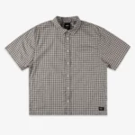 Larkspur Mini Plaid Shirt - Oatmeal Demitasse
