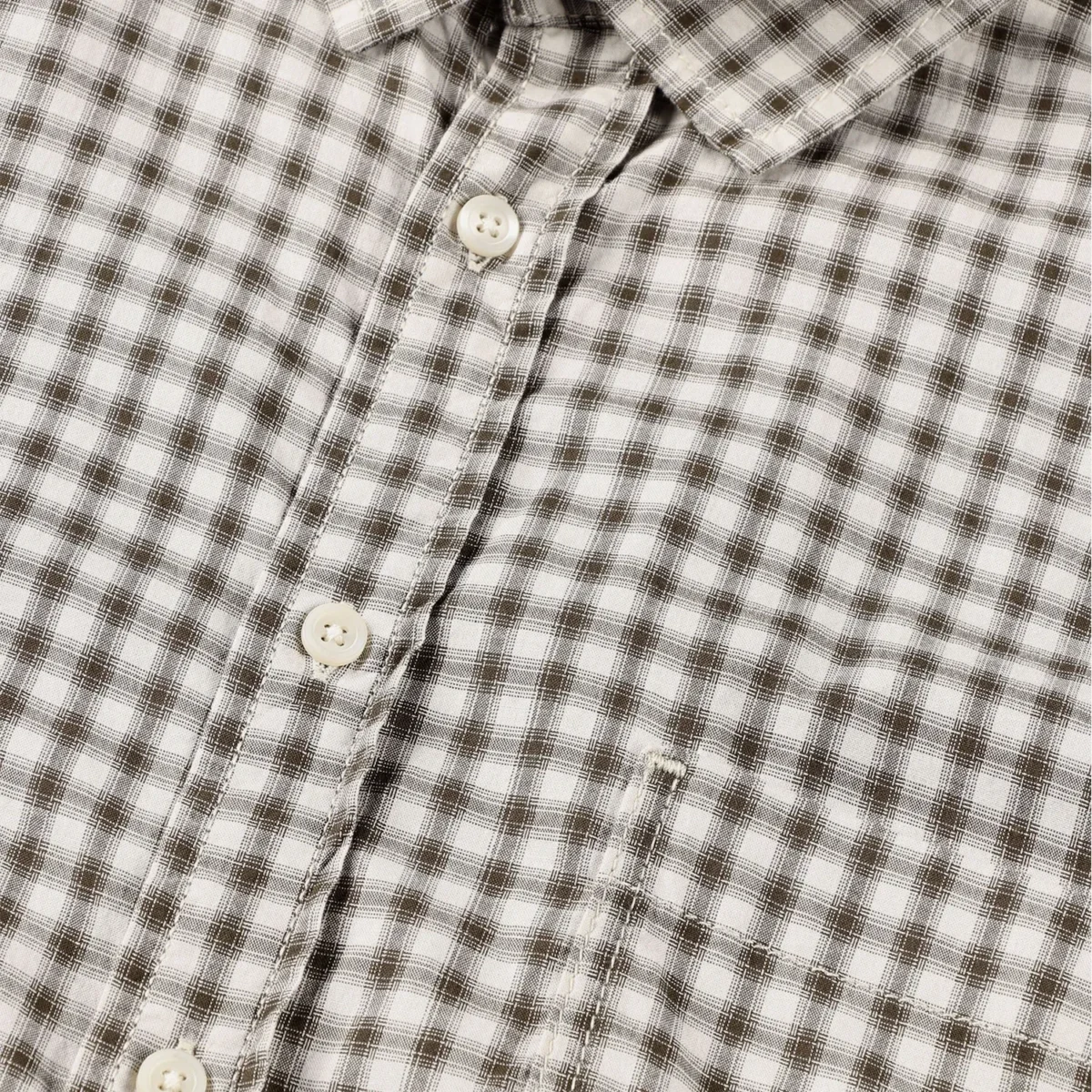 Larkspur Mini Plaid Shirt - Oatmeal Demitasse - Bild 3