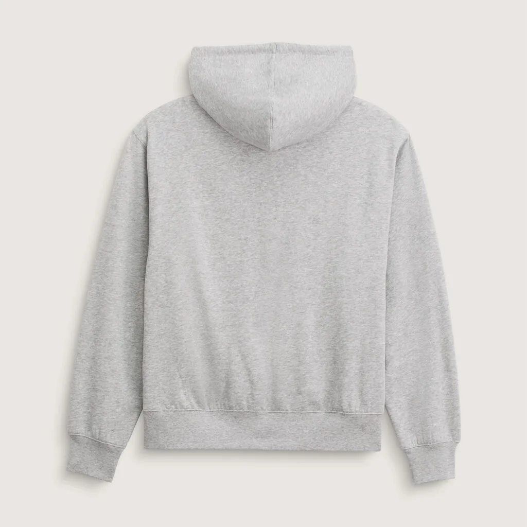 HEM Back STRETCH LOGO FULL ZIP CEMENT HEAT
