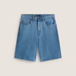 Check-5 Baggy Denim Short - Stone Washed Blue