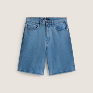 Check-5 Baggy Denim Short - Stone Washed Blue