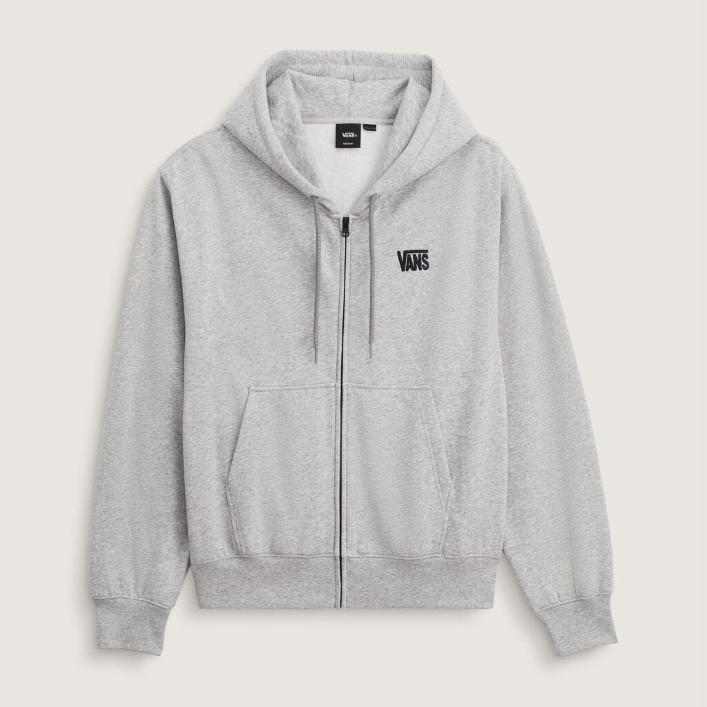 Front STRETCH LOGO FULL ZIP CEMENT HEAT
