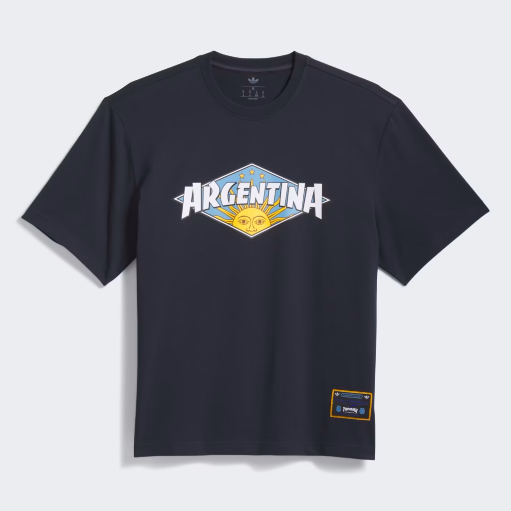 THRASHER x AFA ARGENTINA T Shirt Blue KX4543 01 laydown
