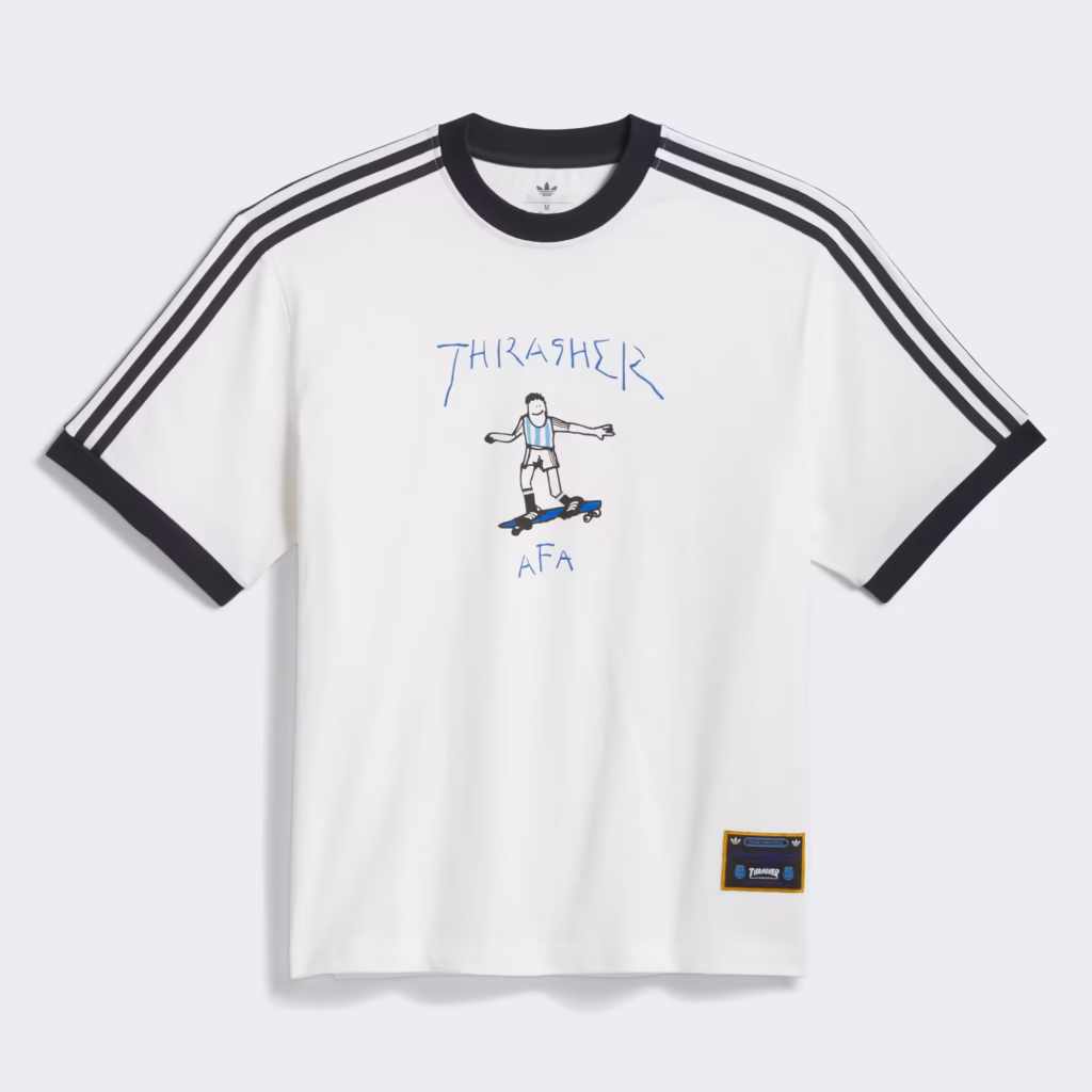 Thrasher X Argentina Gonz Ringer T Shirt White KX4548 01 laydown