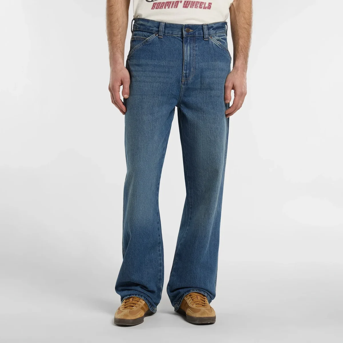 Springerville Baggy Straight Work Jeans - Blue Fade Wash - Bild 3