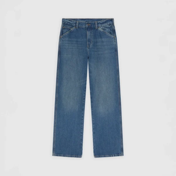 Springerville Baggy Straight Work Jeans - Blue Fade Wash