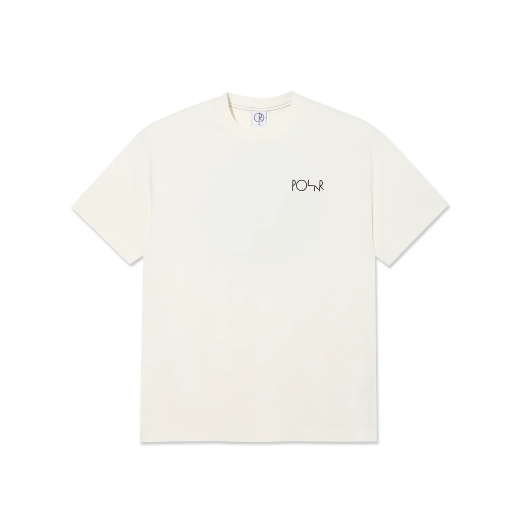 Polar Skate Co SU26 Contrast Tee Fill Logo Ivory Black