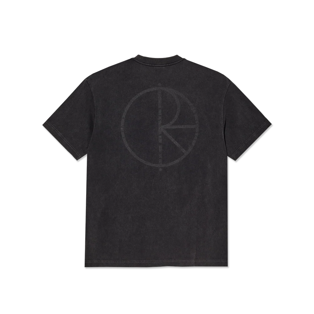 Polar Skate Co SU26 Contrast Tee Stroke Logo Silver Black Black