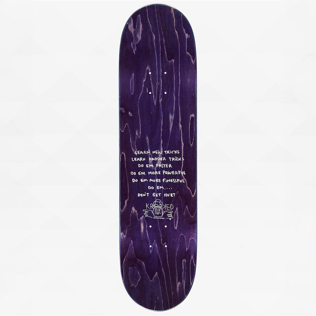 Krooked Una Lightning Clover 8.28 Skateboard Deck 402969 back US