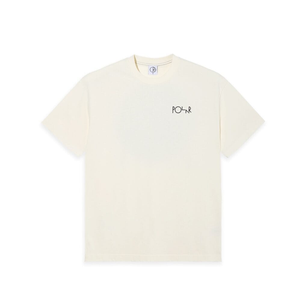 Polar Skate Co F26 Contrast Tee Fill Logo Ivory Black 1 stor