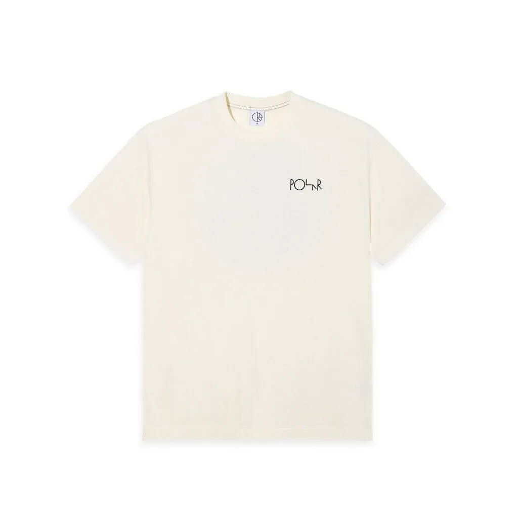 Polar Skate Co F26 Contrast Tee Fill Logo Ivory Black 1 stor