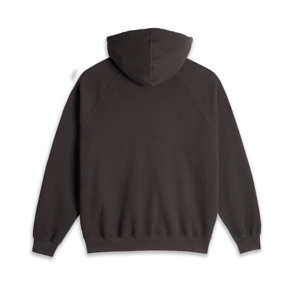 HEM Polar Skate Co F26 Waffle Zip Hoodie Dirty Black 2 stor