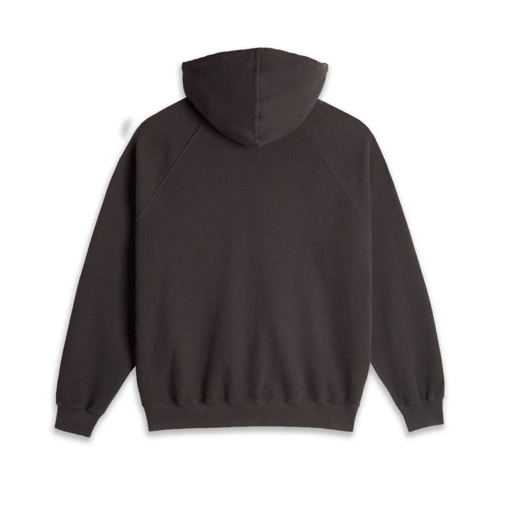 HEM Polar Skate Co F26 Waffle Zip Hoodie Dirty Black 2 stor