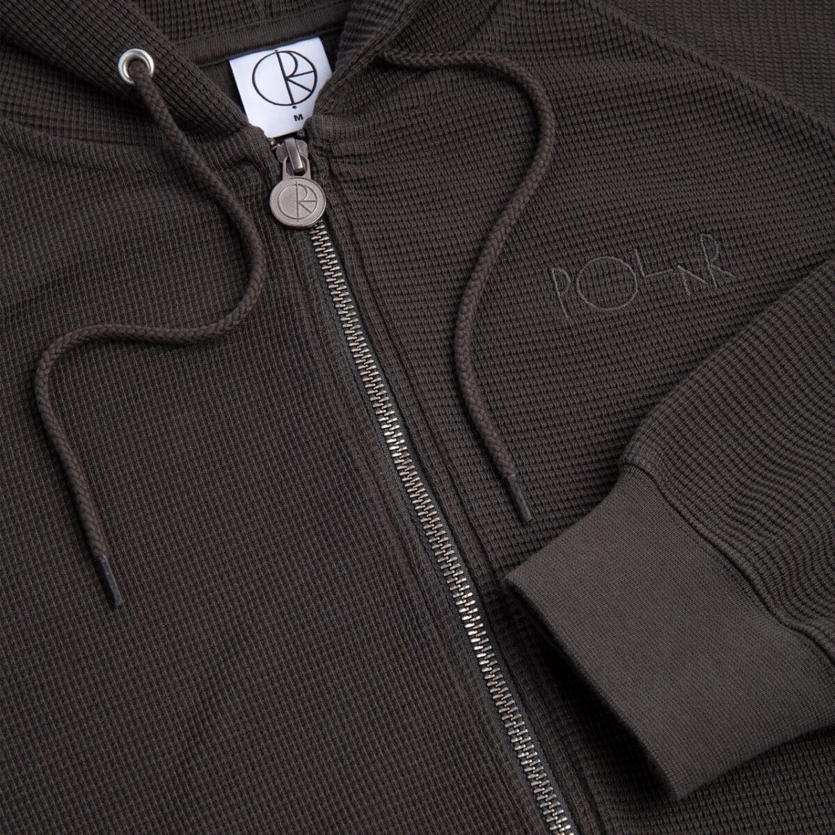 Waffle Zip Hoodie - Dirty Black - Bild 3