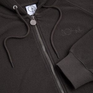 Waffle Zip Hoodie - Dirty Black - Bild 3