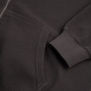 Waffle Zip Hoodie - Dirty Black - Bild 4