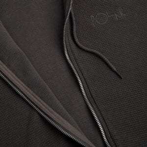 Waffle Zip Hoodie - Dirty Black - Bild 5