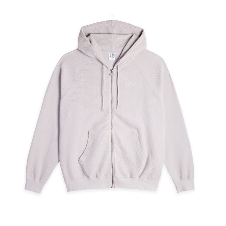 Polar Skate Co F26 Waffle Zip Hoodie Taupe 1 stor