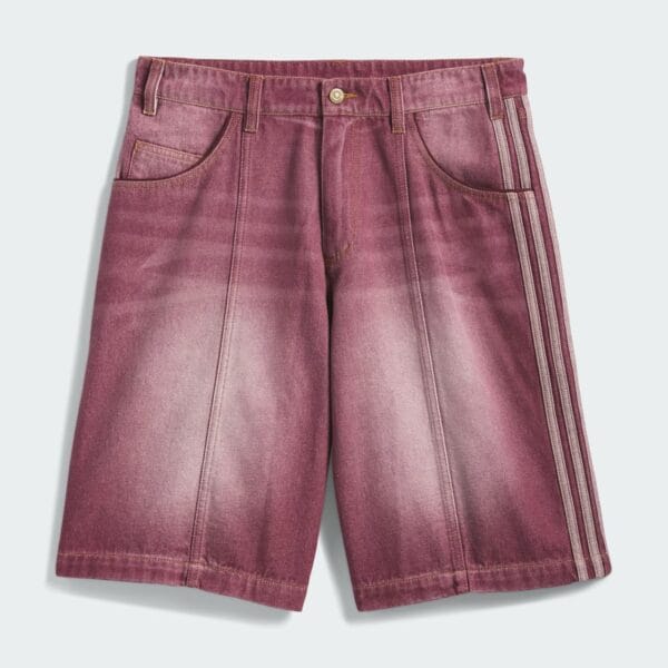 SKATEBOARDING x TYSHAWN WASHED DENIM SHORTS - Maroon