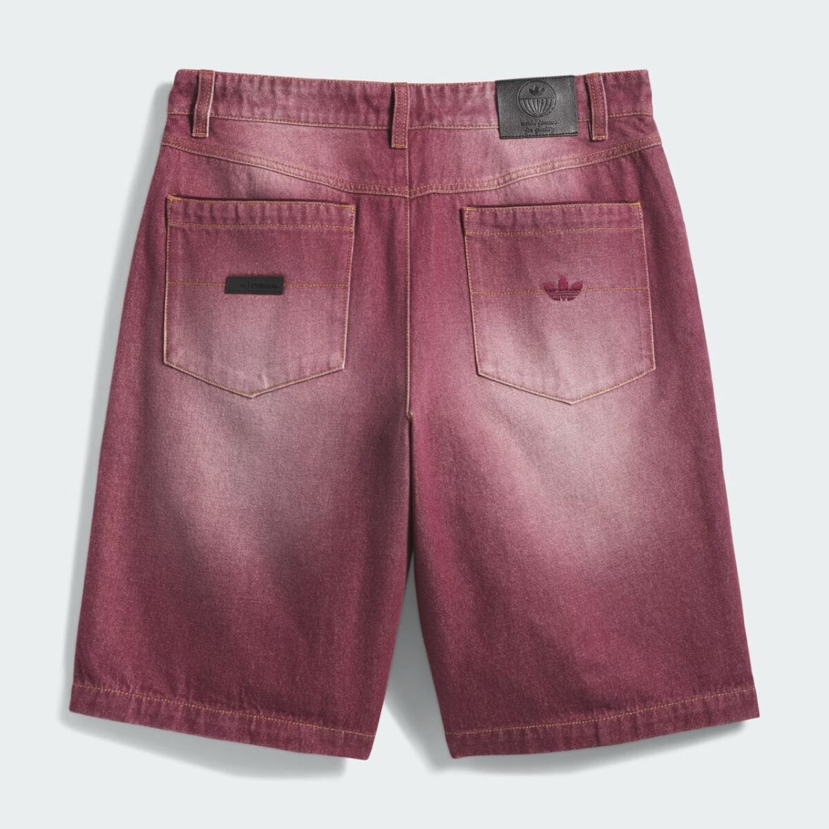 SKATEBOARDING x TYSHAWN WASHED DENIM SHORTS - Maroon - Bild 2