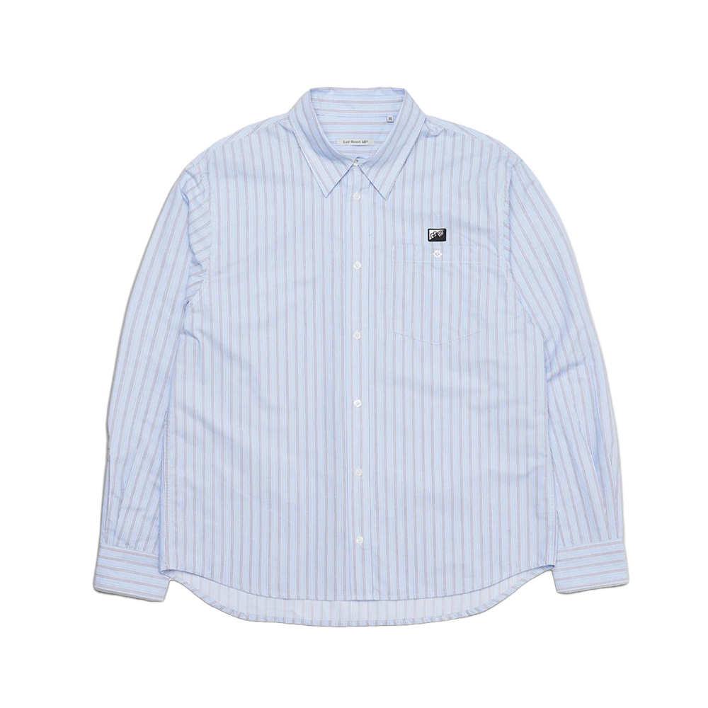 Last Resort Function Shirt Pale Blue Stripe