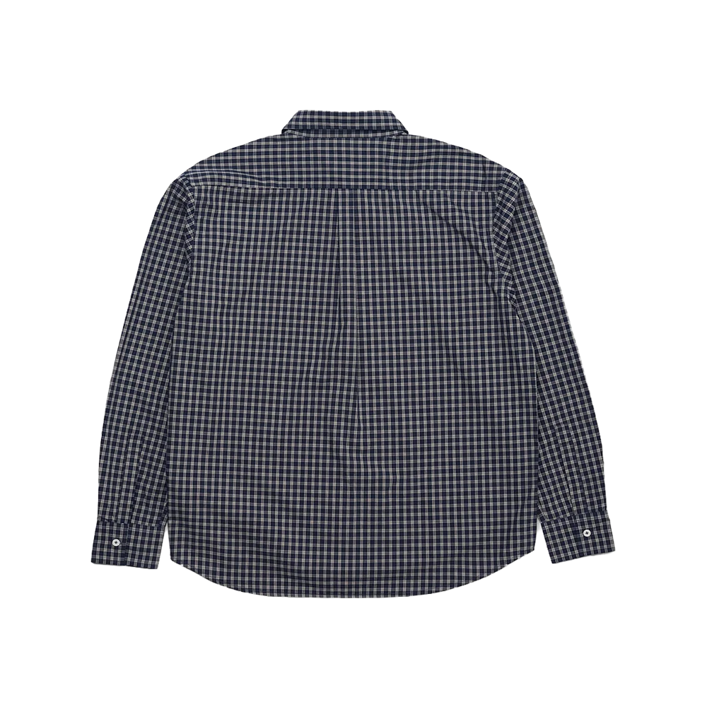 Last Resort OG LS Shirt Navy Grey Check Back