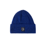 Lines Merino Beanie - Egyptian Blue/Black